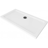 Mexen Flat brodzik prostokątny slim 140 x 70 cm, biały, syfon czarny - 40107014B