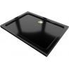 Mexen Flat brodzik prostokątny slim 100 x 90 cm, czarny, syfon złoty - 40709010G