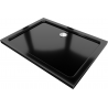 Mexen Flat brodzik prostokątny slim 80 x 70 cm, czarny, syfon chrom - 40707080