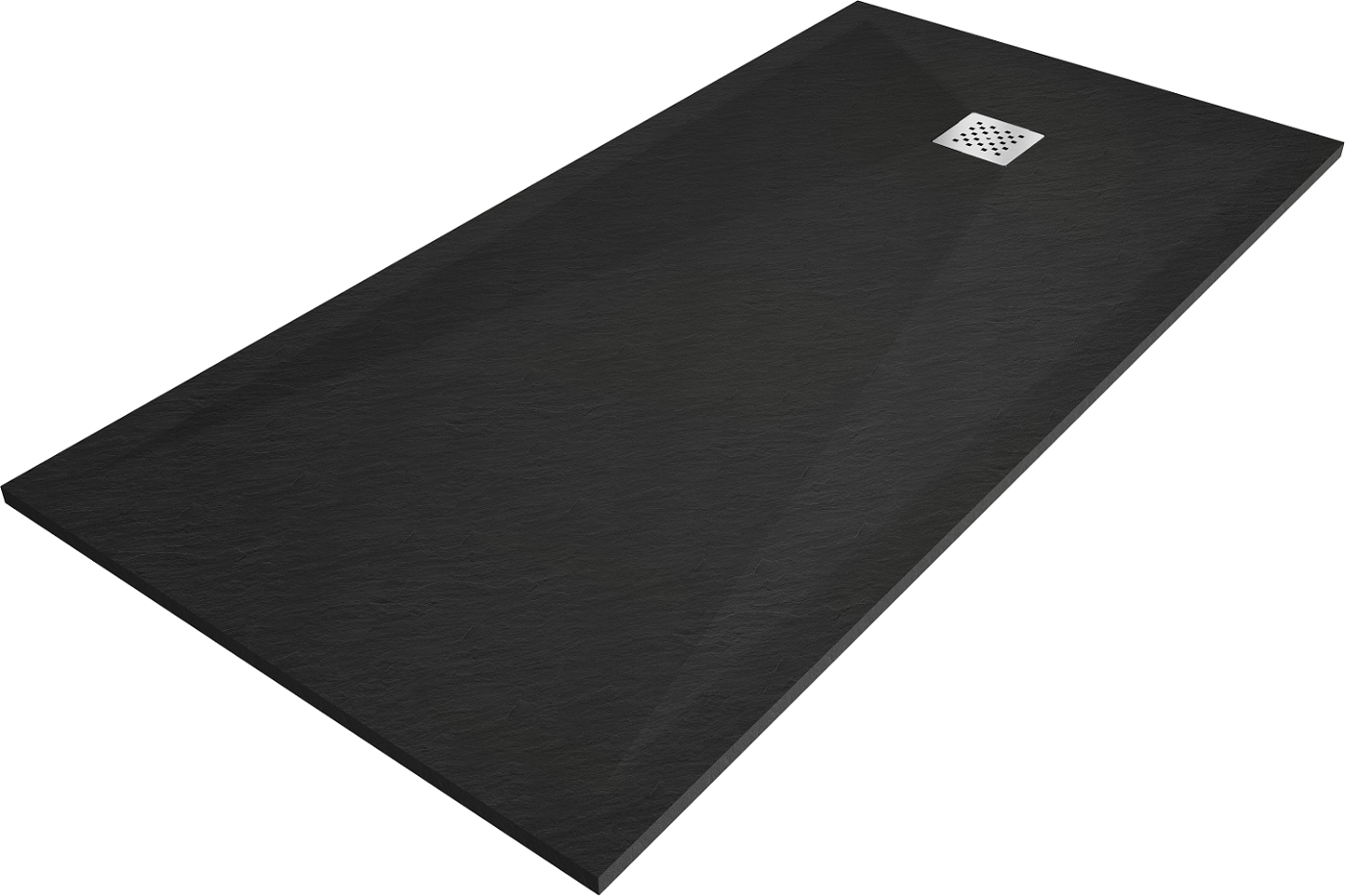 Mexen Stone+ brodzik kompozytowy prostokątny 160 x 70 cm, czarny - 44707016