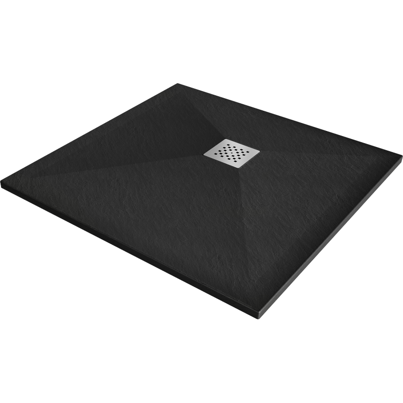 Mexen Stone+ brodzik kompozytowy kwadratowy 90 x 90 cm, czarny - 44709090