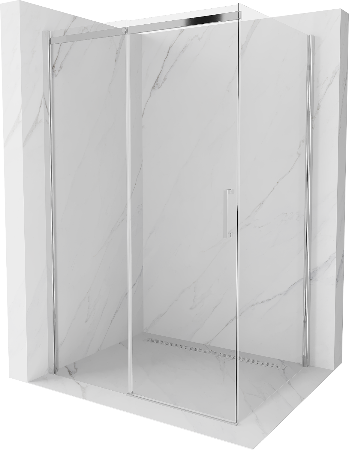 Mexen Omega kabina prysznicowa rozsuwana 100 x 70 cm, transparent, chrom - 825-100-070-01-00