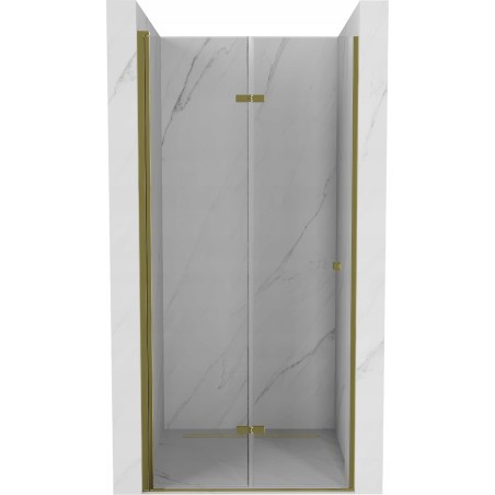 Mexen Lima drzwi prysznicowe składane 90 cm, transparent, złote - 856-090-000-50-00