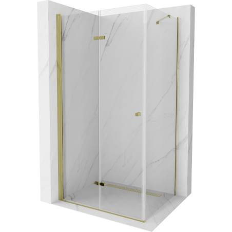 Mexen Lima kabina prysznicowa składana 70 x 100 cm, transparent, złota - 856-070-100-50-00