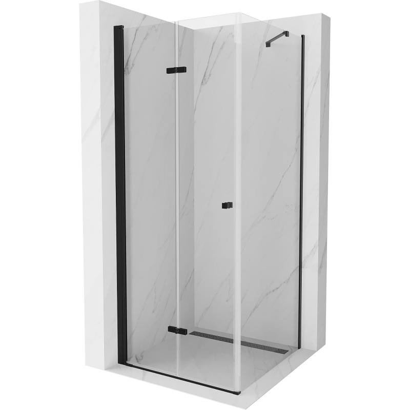 Mexen Lima kabina prysznicowa składana 70 x 70 cm, transparent, czarna - 856-070-070-70-00