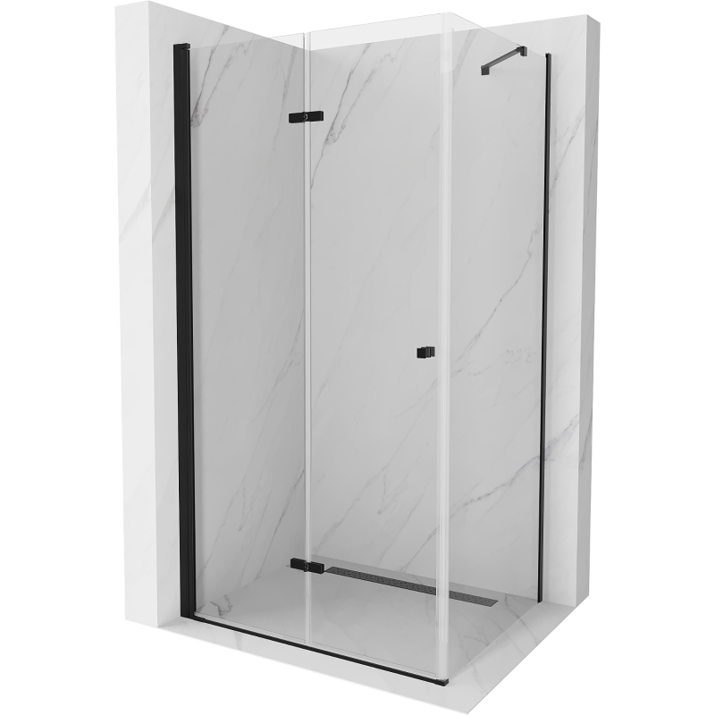 Mexen Lima kabina prysznicowa składana 80 x 110 cm, transparent, czarna - 856-080-110-70-00