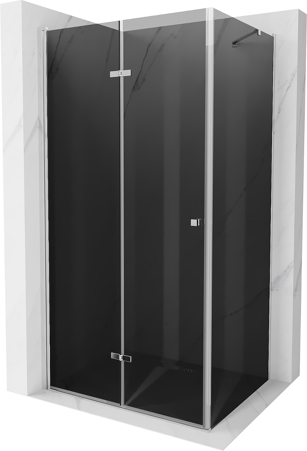 Mexen Lima kabina prysznicowa składana 90 x 100 cm, grafit, chrom - 856-090-100-01-40