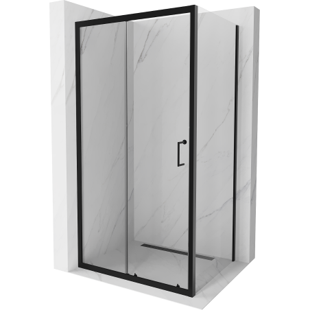 Mexen Apia kabina prysznicowa rozsuwana 135 x 90 cm, transparent, czarna - 840-135-090-70-00