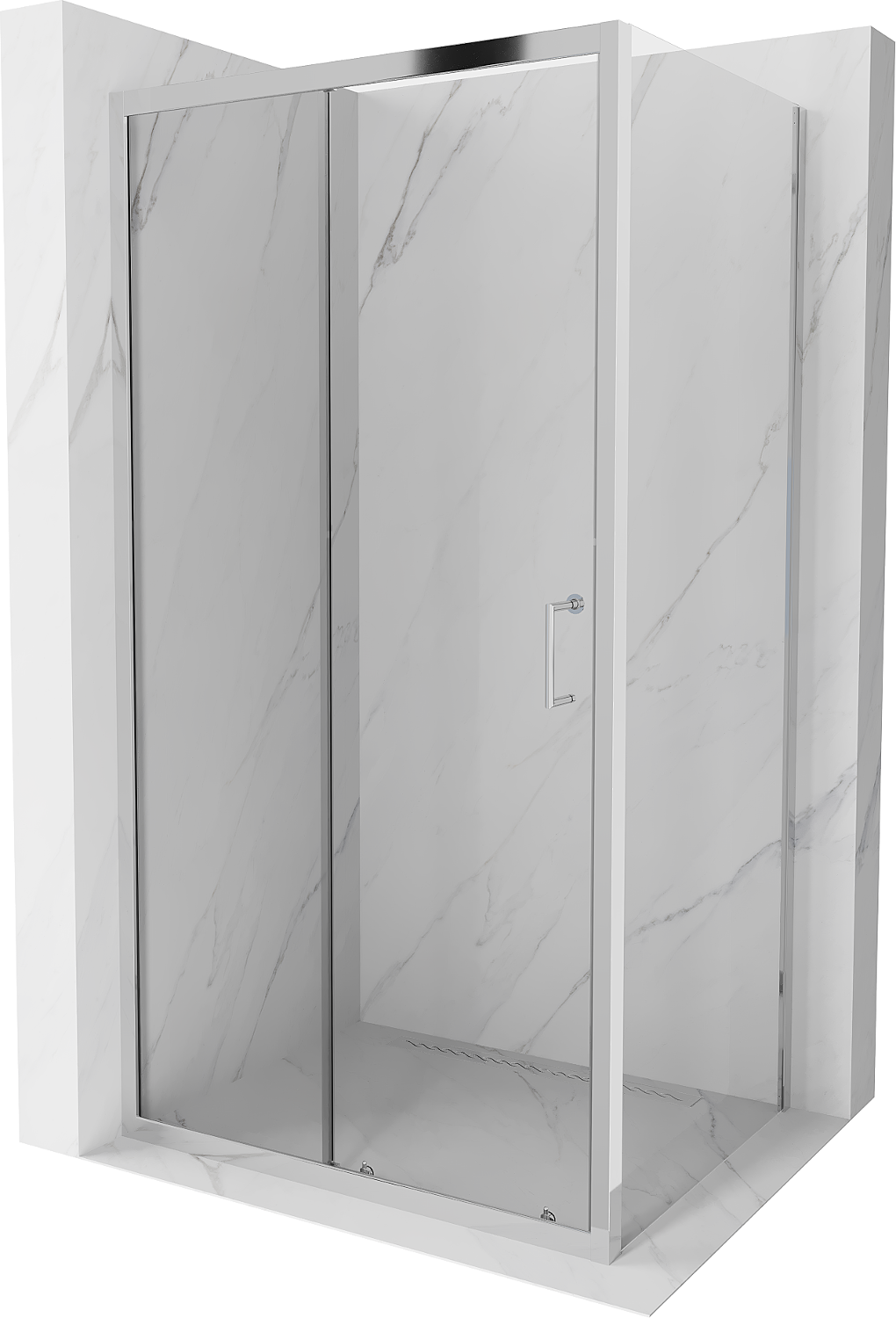Mexen Apia kabina prysznicowa rozsuwana 125 x 100 cm, transparent, chrom - 840-125-100-01-00