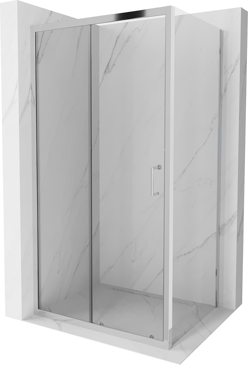 Mexen Apia kabina prysznicowa rozsuwana 90 x 100 cm, transparent, chrom - 840-090-100-01-00