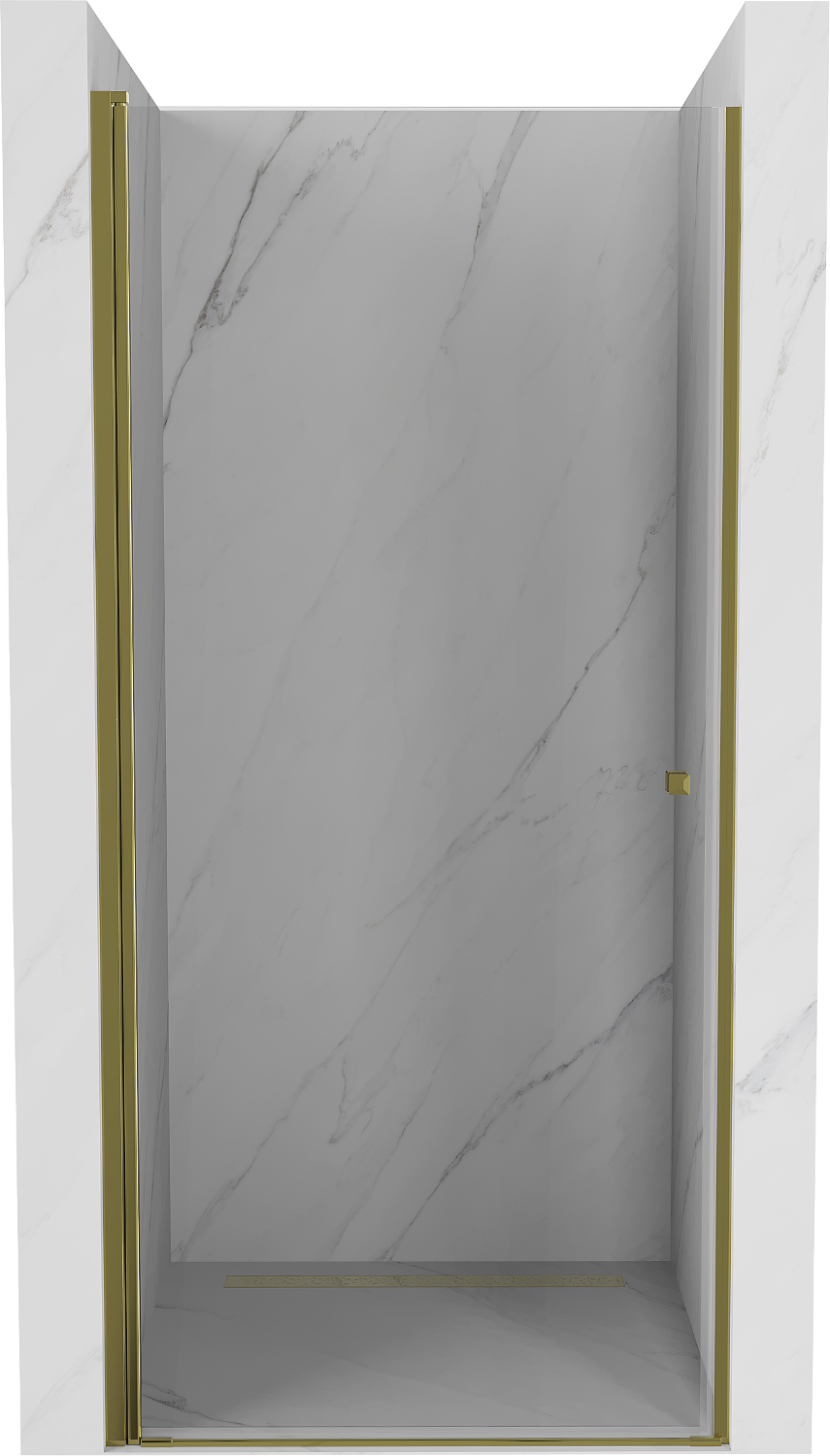 Mexen Pretoria drzwi prysznicowe uchylne 70 cm, transparent, złote - 852-070-000-50-00
