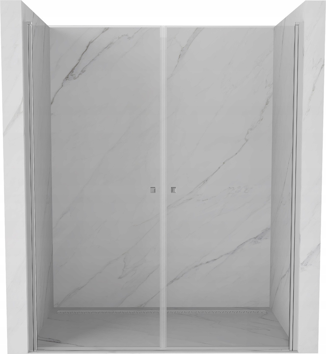 Mexen Pretoria Duo drzwi prysznicowe uchylne 150 cm, transparent, chrom - 852-150-000-02-00