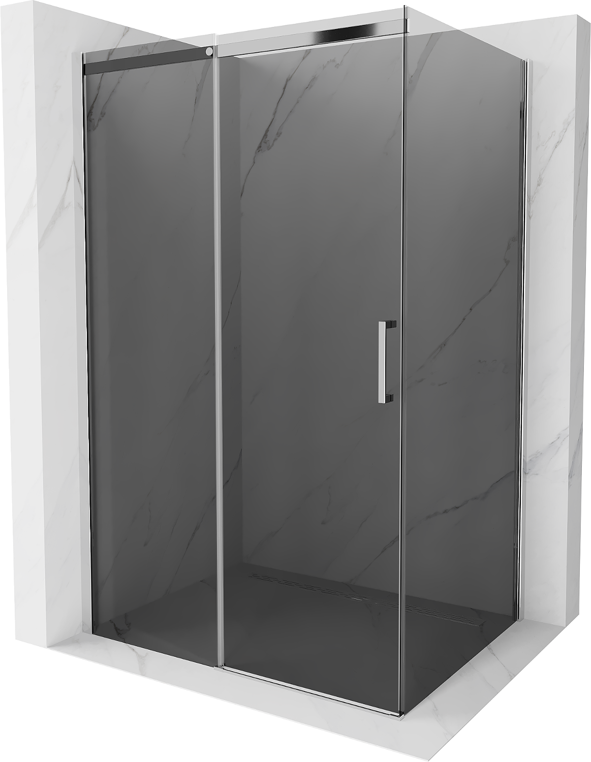 Mexen Omega kabina prysznicowa rozsuwana 110 x 80 cm, grafit, chrom - 825-110-080-01-40