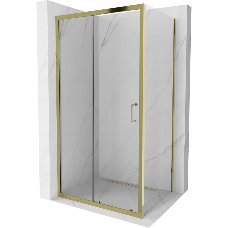 Mexen Apia kabina prysznicowa rozsuwana 105 x 70 cm, transparent, złota - 840-105-070-50-00