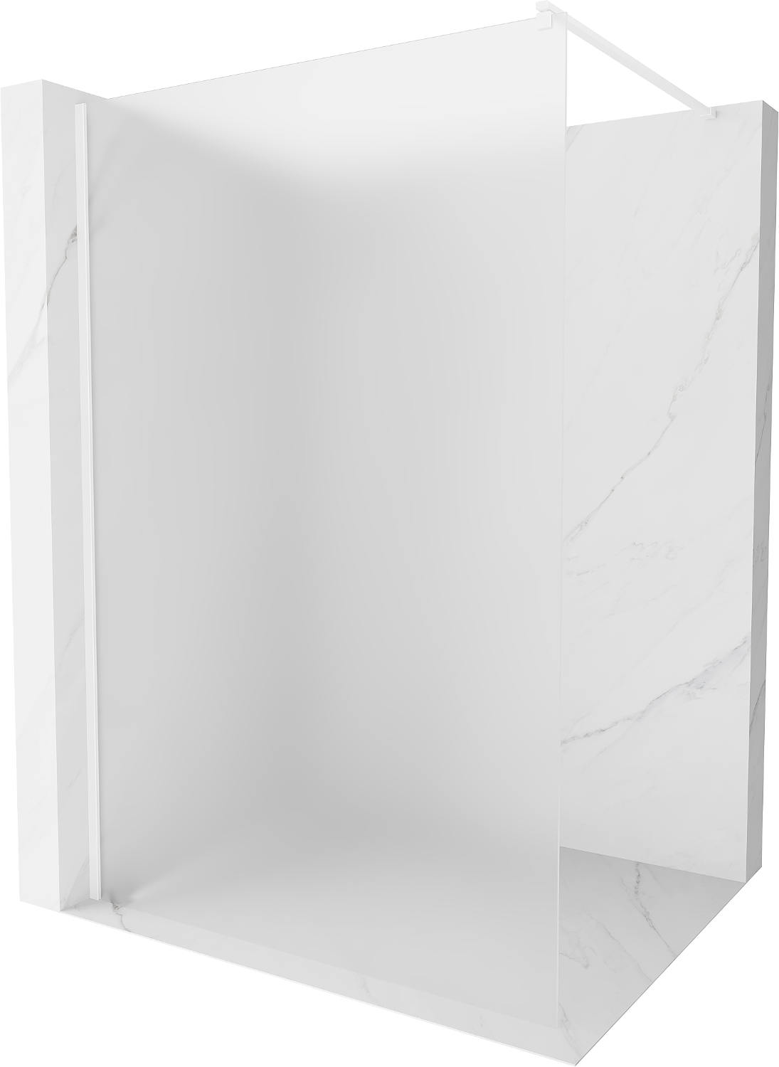 Mexen Kioto ścianka prysznicowa 110 x 200 cm, szron 8 mm, biała - 800-110-101-20-30