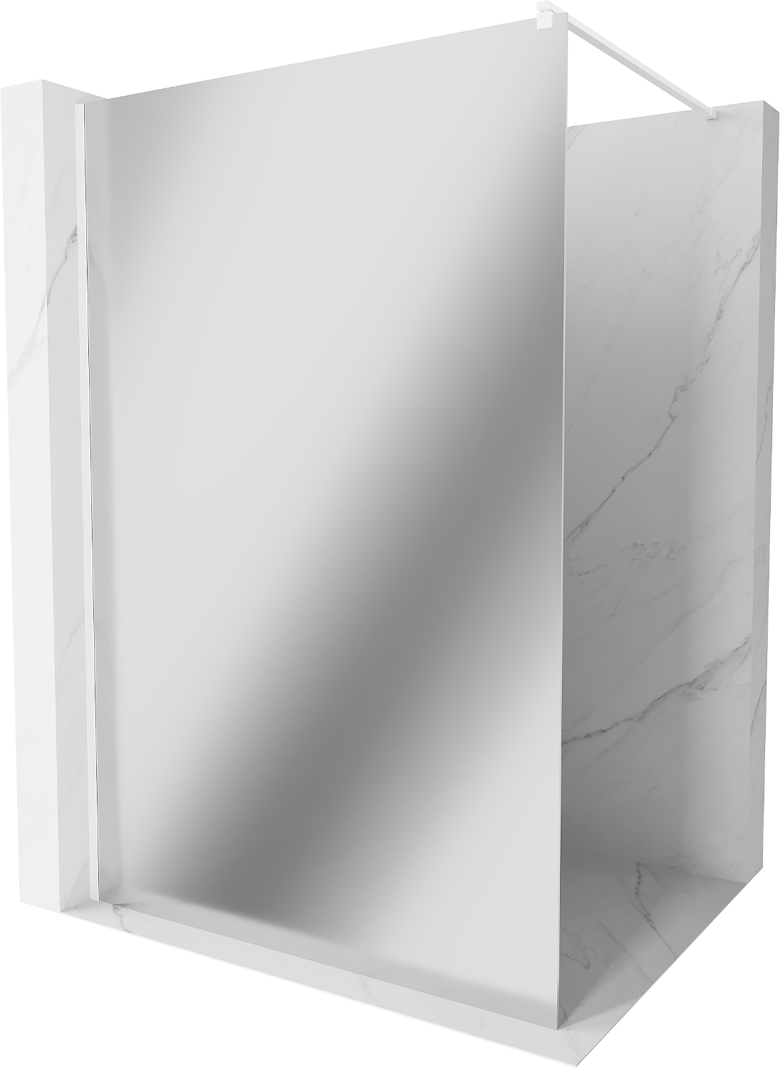 Mexen Kioto ścianka prysznicowa 70 x 200 cm, lustro 8 mm, biała - 800-070-101-20-50