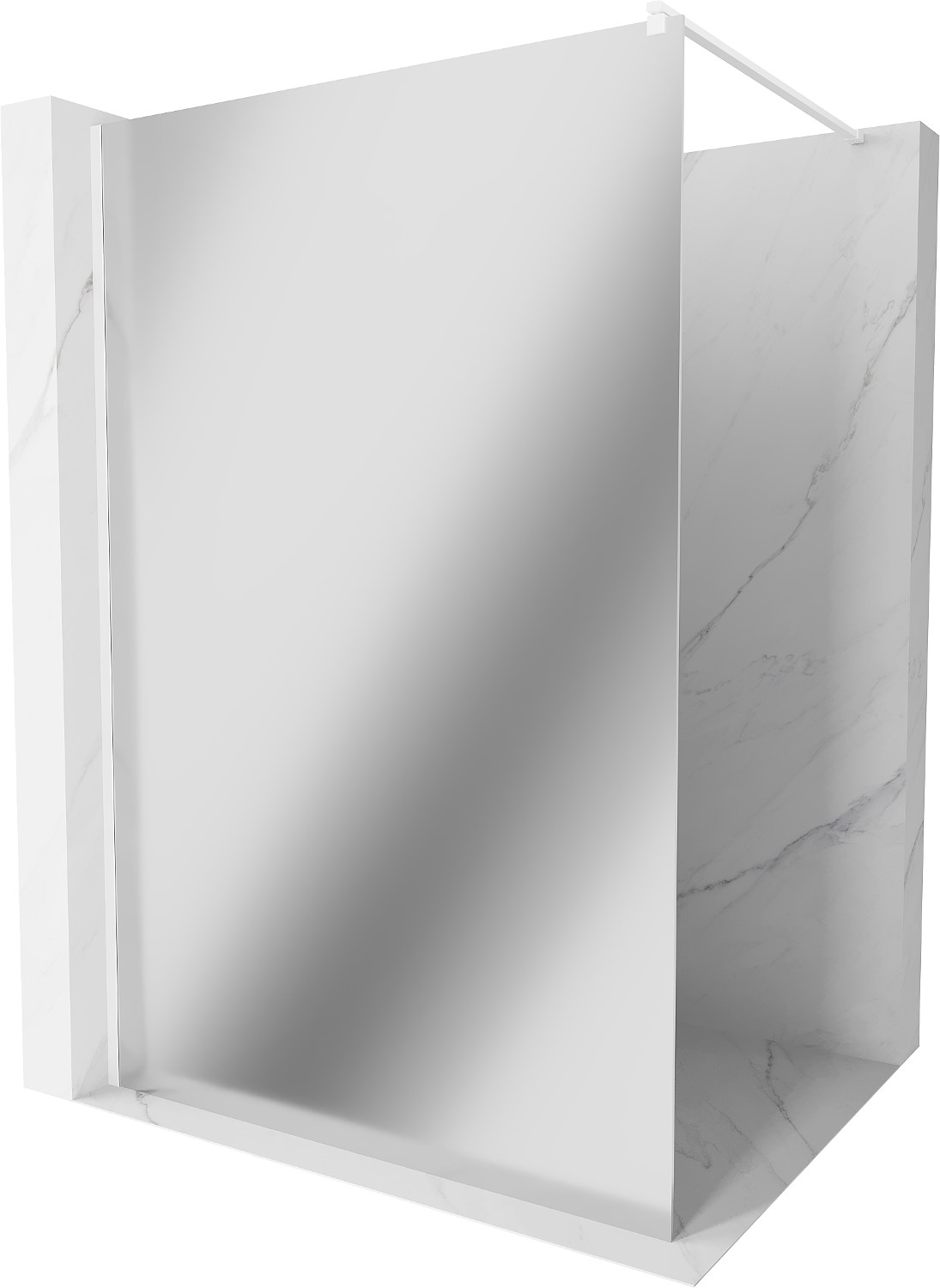 Mexen Kioto ścianka prysznicowa 110 x 200 cm, lustro 8 mm, biała - 800-110-101-20-50