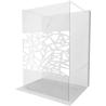 Mexen Kioto ścianka prysznicowa wolnostojąca 100 x 200 cm, transparent/biały wzór 8 mm, biała - 800-100-002-20-85