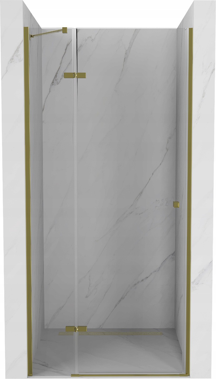 Mexen Roma drzwi prysznicowe uchylne 70 cm, transparent, złote - 854-070-000-50-00