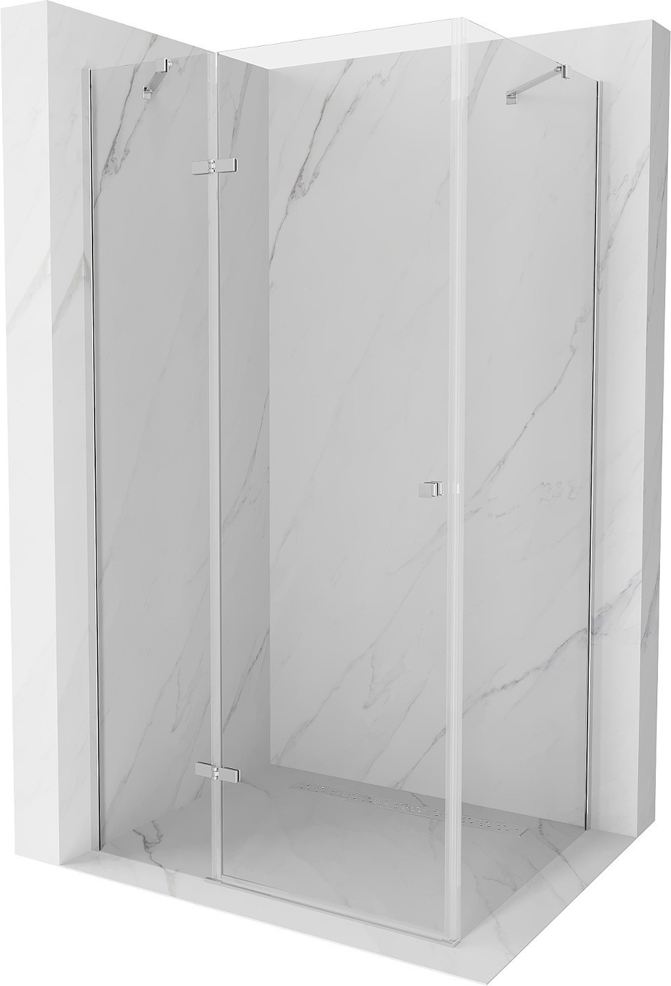 Mexen Roma kabina prysznicowa uchylna 90 x 80 cm, transparent, chrom - 854-090-080-01-00