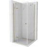 Mexen Roma kabina prysznicowa uchylna 80 x 80 cm, transparent, złota - 854-080-080-50-00