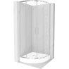 Mexen Rio kabina prysznicowa półokrągła 70 x 70 cm, transparent, chrom + brodzik Rio, biały - 863-070-070-01-00-4710