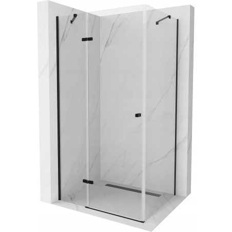Mexen Roma kabina prysznicowa uchylna 80 x 120 cm, transparent, czarna - 854-080-120-70-00