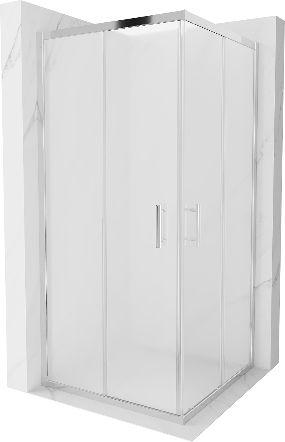 Mexen Rio kabina prysznicowa kwadratowa 90 x 90 cm, szron, chrom -  860-090-090-01-30