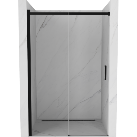 Mexen Omega drzwi prysznicowe rozsuwane 130 cm, transparent, czarne - 825-130-000-70-00