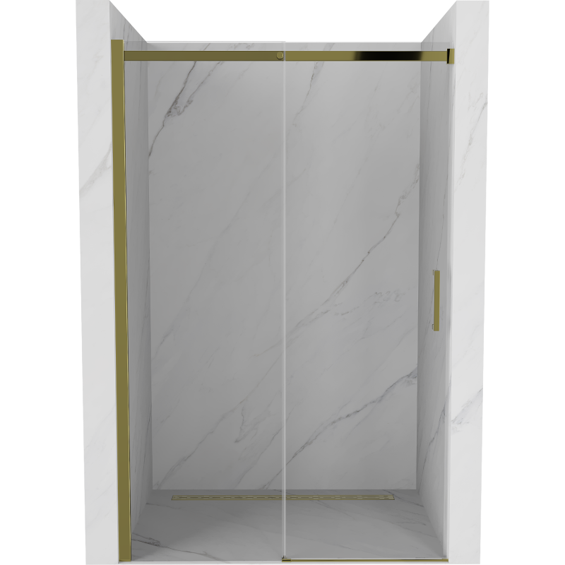 Mexen Omega drzwi prysznicowe rozsuwane 130 cm, transparent, złote - 825-130-000-50-00