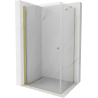 Mexen Pretoria kabina prysznicowa uchylna 100 x 70 cm, transparent, złota - 852-100-070-50-00