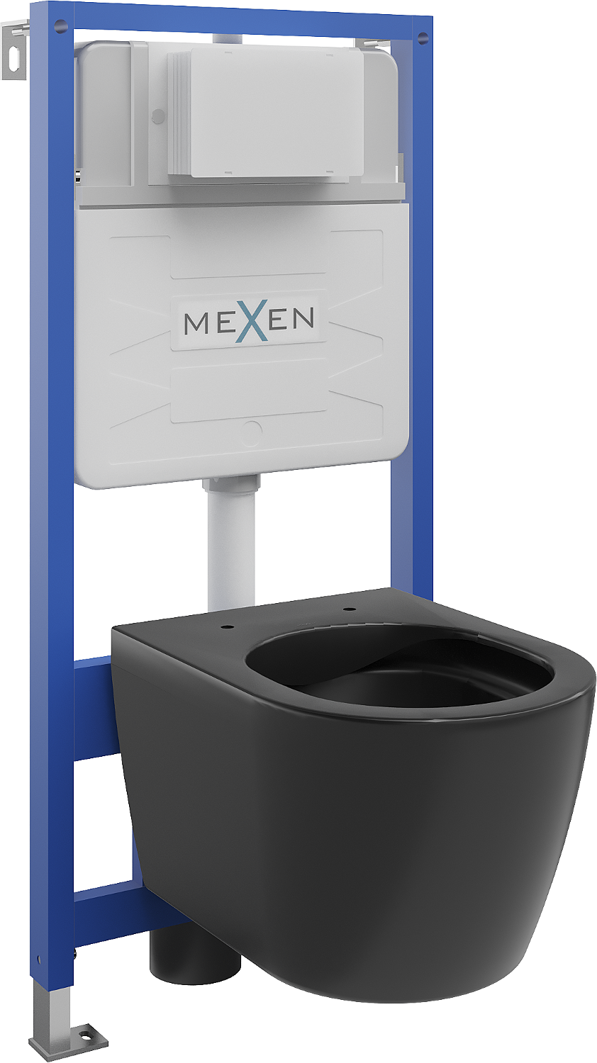Mexen zestaw podtynkowy WC stelaż Fenix Slim z miską WC Carmen, czarny mat - 6103388XX85