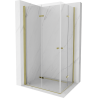 Mexen Lima Duo kabina prysznicowa składana 80 x 70 cm, transparent, złota - 856-080-070-50-00-02