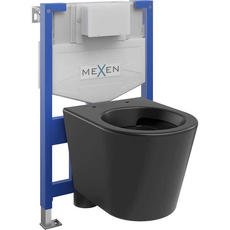 Mexen zestaw podtynkowy WC stelaż Fenix XS-F z miską WC Rico, czarny mat - 6803372XX85