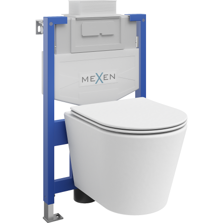 Mexen zestaw podtynkowy WC stelaż Fenix XS-U z miską WC Rico i deską wolnoopadającą, biały mat - 68530724001
