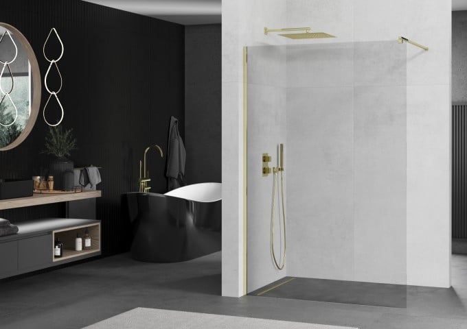 Ścianki prysznicowe szkło transparentne