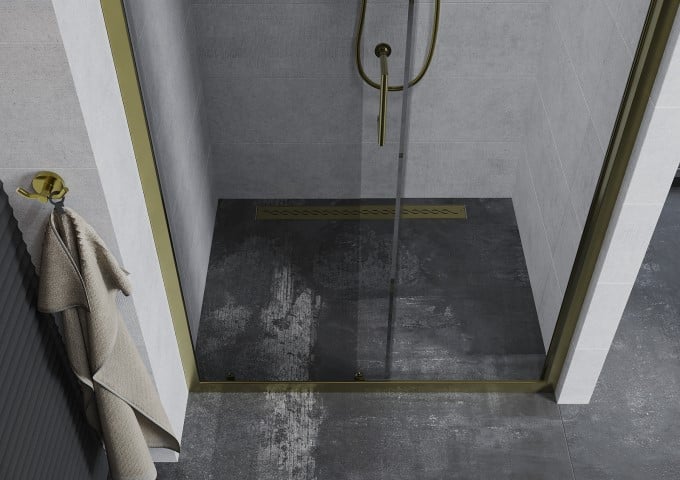 Drzwi prysznicowe złote