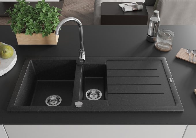 Zlewozmywaki granitowe wpuszczane w blat