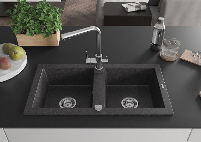 Baterie kuchenne biały/chrom